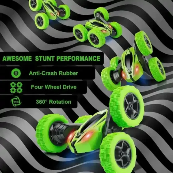 2.4Ghz Double Slider 360° Rotated Big Wheeler RC Stunt Racing Car for Kids - Image 2