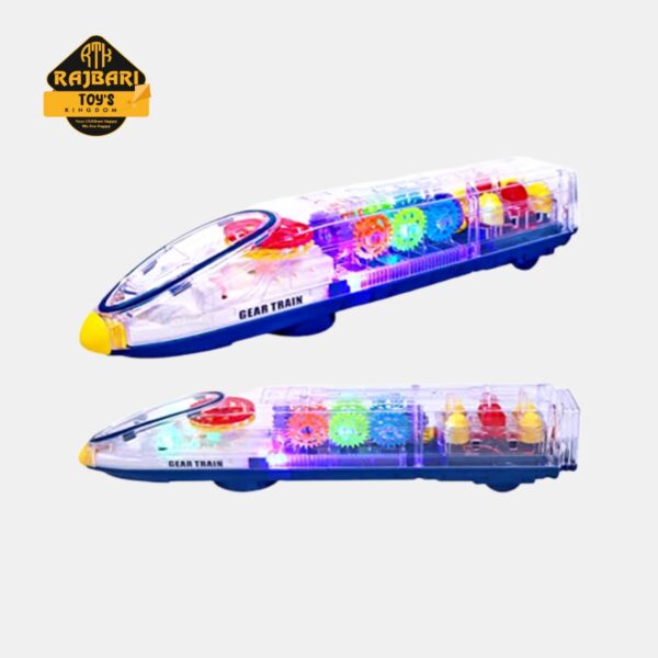 Transparent 3D Flashing Led Light with Musical Concept Gear Train For Kids - Image 3