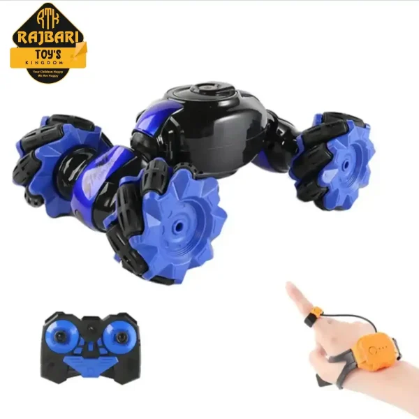 2.4G Remote Control And Hand Watch Control Gesture Sensor LED Light & Music 360° Rotated RC Stunt Car Toys for Kids - Image 3