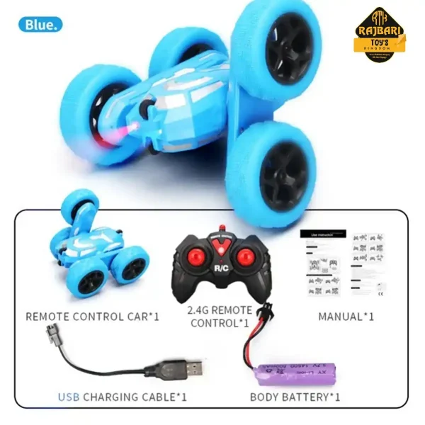 ''Roll Over''Double Slide Flip 360° Rotated Big Wheeler RC Stunt Racing Car for Kids - Image 4