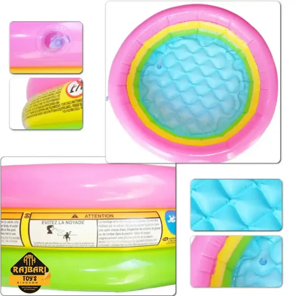 Intex Inflatable Baby Bath Tub Swimming Pool 58"inch x 13"inch (Multicolor) - Image 5